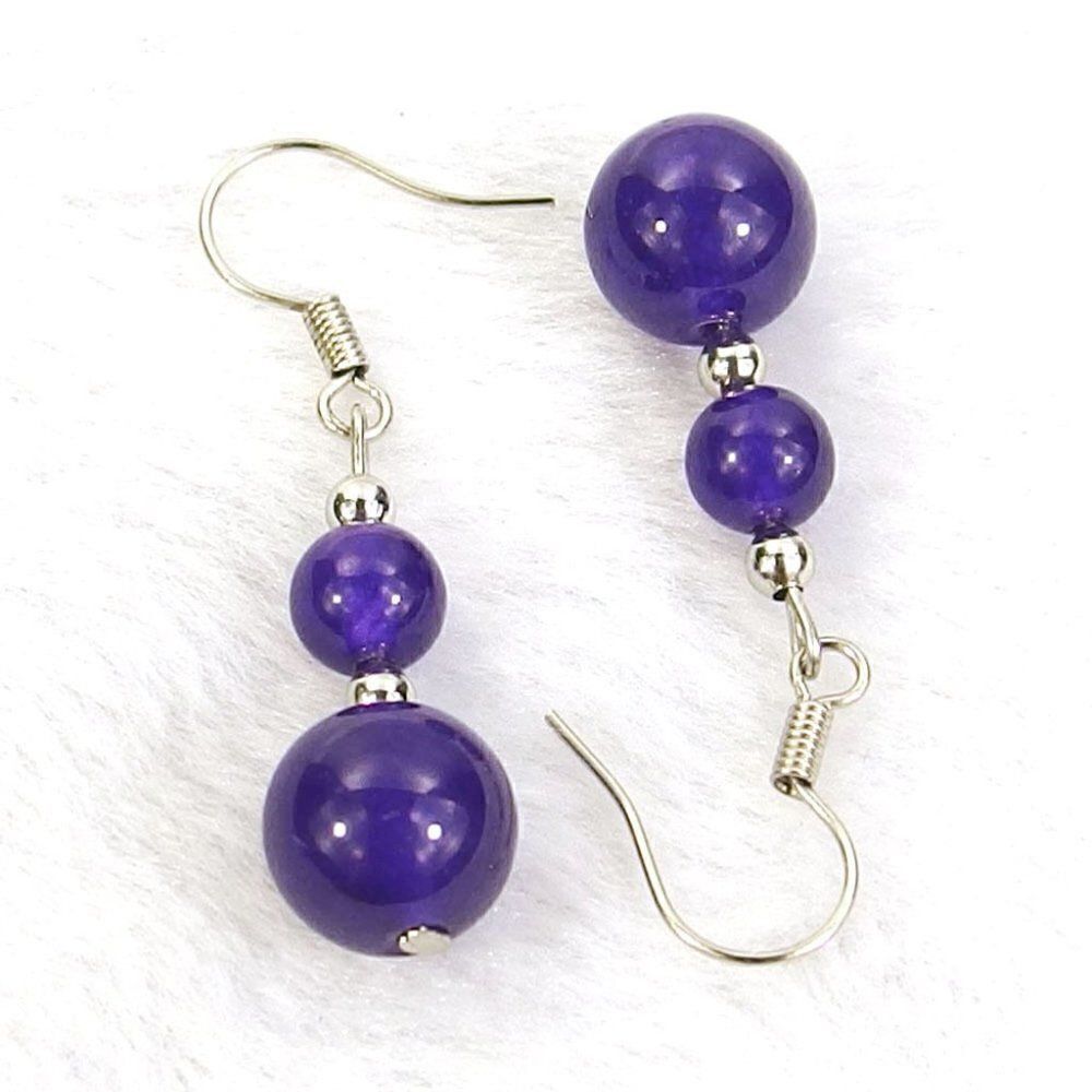 5/$25 Indigo Jade Natural Gemstone Earrings